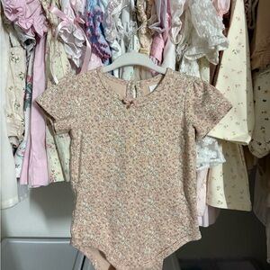 Jamie Kay pink floral cap sleeve onesie 6-12 months